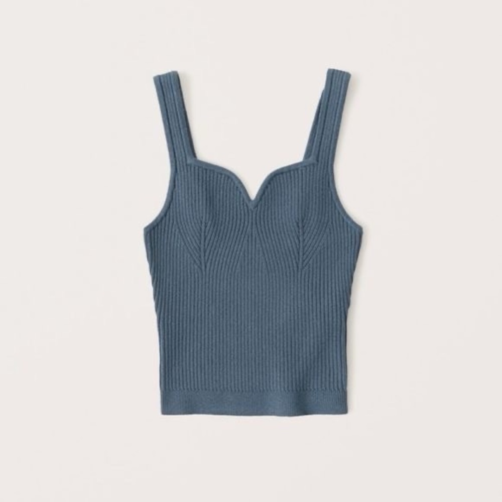 Abercrombie & Fitch Blue Contour Sweetheart Sweater Tank Size XXS